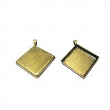 Beadsnice Brass Blank Metal Pendant Base Bezel Fit 1 Inch 5636
