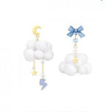 Harajuku Clip On Earrings Sweet Stars Moon Clouds Lightning Clip Earring