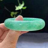 Zheru Natural Burmese Emerald Green Bracelet 54-64mm