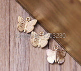 100pcs Alloy Gold Butterfly Charms DIY Necklace Bracelet Earring Pendants