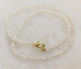 Small Flat Freshwater Pearl Choker Necklace for Women