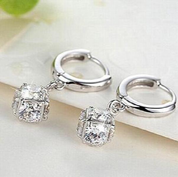 S925 Crystal Zircon Diamond Zircon Earrings