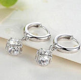 S925 Crystal Zircon Diamond Zircon Earrings