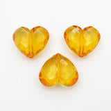 80pcs Transparent Acrylic Heart Chunky Beads 29mm*25mm