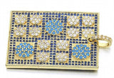 25x38mm CZ Rectangle Links Pendants DIY Findings, Mixed Color