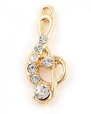 20PCS Music Note Pendant Charms for Floating Locket (Gold/Silver)