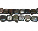 16" Loose Strand Natural Coin Pearls 12-14mm Square