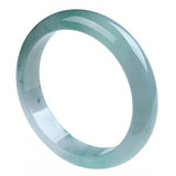 Zheru Jewelry Natural Burmese Jade 54-62mm Light Bracelet