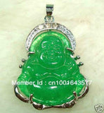 Green Jade Buddha Pendant Necklace