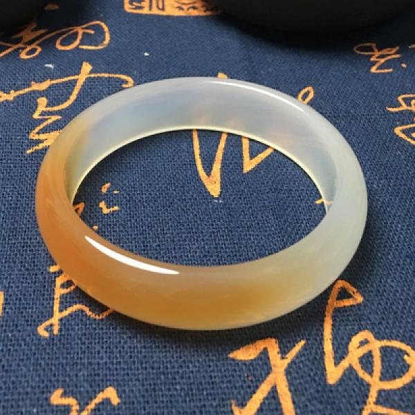 Natural Agate Chalcedony Two-Tone Bracelet for Mother to Girlfriend