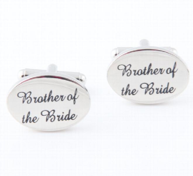 iGame Wedding Cufflinks Silver Copper BROTHER OF THE BRIDE