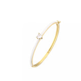 HECHENG Love Heart Bangle Candy Bracelet - Neon Green Enamel Bra