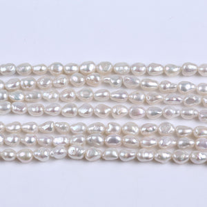 Baroque 8-9mm Keshi Pearl Strand Necklace