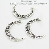 30 pcs/Lot Vintage Metal Alloy Hollow Moon Charms Jewelry Diy Pendants