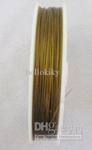 100 M Golden Tiger Tail Beading Wire 0.38mm/0.45mm M80