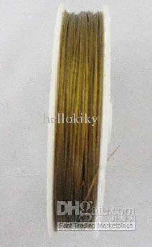 100 M Golden Tiger Tail Beading Wire 0.38mm/0.45mm M80