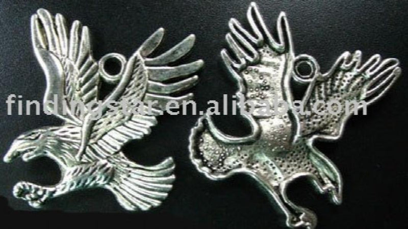 Set of 50 Tibetan Silver Eagle Pendants for Jewelry Making