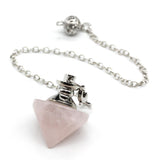 Natural Amethysts Quartz Healing Crystal Pendulum for Dowsing Divination