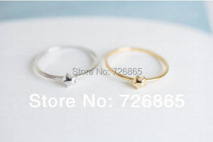Mini Star Rings Silver Rose Gold-color