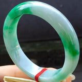 Zheru Jade Bracelet - Ice Green Two-Tone 54-64mm