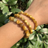 Natural Tiger Eye Bracelet Diamond Shape Crystal Healing Stone Jewelry