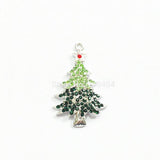 10pcs Full Rhinestone Christmas Tree Pendants