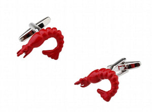 Men's Prawns Red Cufflinks 23mm L1801