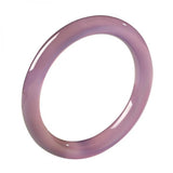 Zheru Jewelry Round Agate Chalcedony Light Purple Bracelet