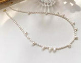 9MM Baroque Freshwater Pearl Choker Necklace Women Gift Fine Jewelry
