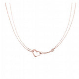 925 Sterling Silver Double-Layer Love Necklace for Modern Women