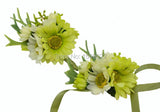 Ivory Green Daisy Corsage Bracelet for Wedding Prom