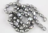 9mm Baroque Gray Freshwater Pearl Loose Beads DIY Necklace Material