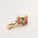Pink Camera Charm Women Handbag Chains Necklace Pendant