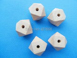 50pcs 20mm Unfinished Wood Spacer Beads,14 Hedron Geometric Figure Beads