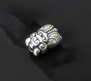 Vintage S925 Sterling Silver Cicada Hole Beads Charms DIY Making