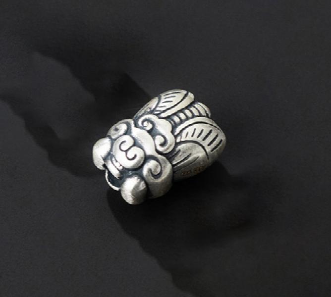 Vintage S925 Sterling Silver Cicada Hole Beads Charms DIY Making