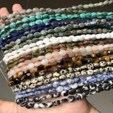6x9mm Tiger Eye Turquoises Agates Faceted Loose Spacer Beads 15''