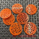 2pc Natural Yellow Jade Hollow Flower Beads Pendants DIY Earring Accessories