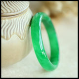 Zheru Burmese Emerald Green Bracelet 54-64mm