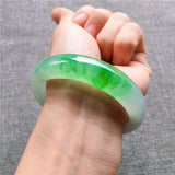 Natural Myanmar Jade A-Class 53mm-62mm Ice Green Bracelet