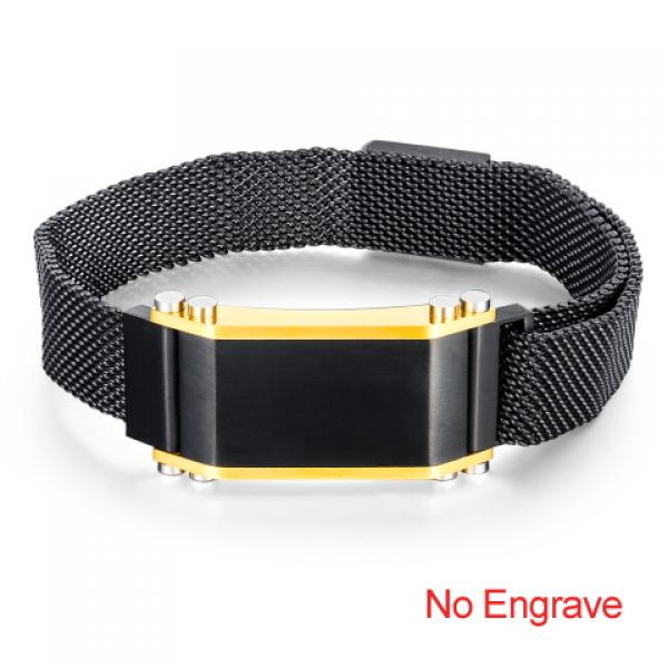 Men's Stainless Steel Name Bracelet Health Bangle