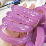 Zheru Natural Agate Chalcedony Pink Bracelet 54-64mm