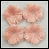 20pcs 20mm Flower Beads Middle Hole DIY Jewelry Findings Many Colors