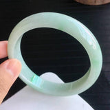 Zheru Jewelry Light Colored Myanmar Jade Bracelet 54mm-62mm