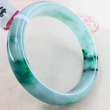 Zheru Jewelry Natural Jadeite Bracelet 54-62mm Two-Color Female Gift