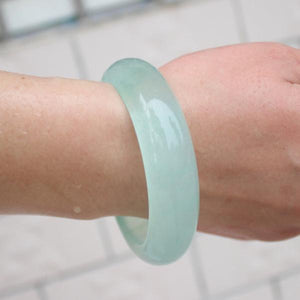 Zheru Jewelry Light Green Burmese Jade Bangle Princess Gift