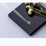 S925 Sterling Silver Snowflake Pendant Necklace for Women
