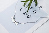 Bohi Round Beads & Coin Pendant Necklace 925 Sterling Silver Fine Jewelry
