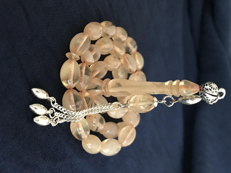 Colorful Amber 925 Silver Tassels Rosary Teasbeh Rosary Chapel Rozenkrans