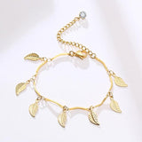 Leaf Zircon Bracelet for Women, Party Gift